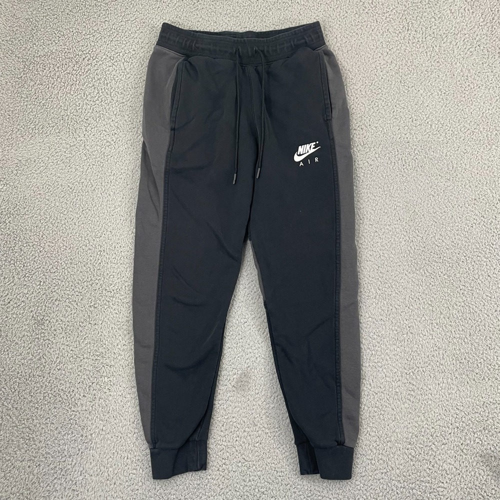 Nike Air Fleece Sweatpants Men S Gray Black Lounge Sportswear Jogger